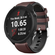 Pulseira de couro para relógio, pulseira para garmin vivoactive 3, vivomove hr, silicone, garmin forerunner 245 245m 2024 - compre barato