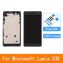 Версия 2C/2S для Microsoft Lumia 535, ЖК-дисплей, сенсорный экран с рамкой, 5,0 дюйма, дигитайзер в сборе, замена 2024 - купить недорого