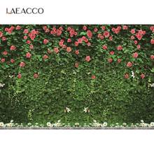 Laeacco Spring Green Plants Flowers Wall Photography Backdrop Wedding Birthday Party Baby Shower Child Photo Studio Backgrounds 2024 - buy cheap