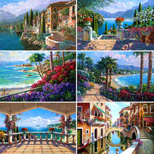 5d Landscape Diamond Painting Full Square 5D Diamond Art Embroidery Bridge Cross Stitch Home Decoration 2024 - buy cheap