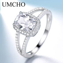 UMCHO подлинные 925 пробы серебряные кольца для женщин Свадебные брендовые серебряные кольца ювелирные украшения высокое качество 2024 - купить недорого