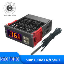 Цифровой терморегулятор STC-1000, температурный контроллер-термостат для инкубатора с ЖК-дисплеем 10A с нагревателем, охладителем 12 В 24 В 220 В 2024 - купить недорого