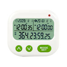 Mini relógio despertador e teste, display lcd digital de 1999 dias, contagem regressiva, ano, mês, semana, data, tempo, mesa, alarme, evento, teste, lembrete 2024 - compre barato