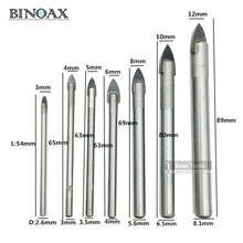 Binoax 7 pcs Glass Marble Porcelain Spear Head Ceramic Tile Drill Bits Set Spade Drill Bit 3/4/5/6/8/10/12mm 2024 - купить недорого