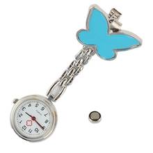 Aço inoxidável antigo enfermeira relógio em uma corrente relógio de bolso prata broche quartzo analógico pingente 2024 - compre barato