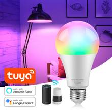Светодиодная лампа Tuya Smart Life, 2,4 ГГц, Wi-Fi, с дистанционным управлением голосом и регулируемой яркостью, светодиодная лампа, работает с Alexa, Echo,Google Home, энергосберегающее освещение 2024 - купить недорого