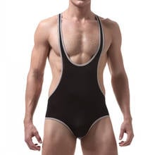 Ropa interior Sexy para hombre, mono de malla transparente sin mangas, con bolsa para pene, ropa interior, ropa de dormir 2024 - compra barato