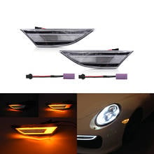 2x Fits For Porsche 991 Carrera S 4 4S GTS GT3 981 Boxster Cayman 718 Boxster Cayman Canbus Dynamic Amber Led Side Marker Lights 2024 - buy cheap