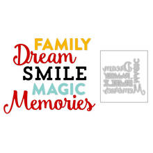 2020 New Memories Dream Family Smile Magic English Words Metal Cutting Dies For Album Greeting Card Scrapbooking Making No Stamp 2024 - buy cheap