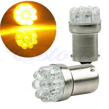 1x 1156 ba15s 9 led carro moto seta traseira de motocicleta lâmpadas de seta interior brilhante amarelo a0ne 2024 - compre barato