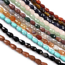 Natural Stone Water drop shape Faceted Agates crystal Scattered beads For jewelry making DIY Necklace Bracelet Accessories 2024 - buy cheap