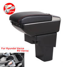 For Hyundai Verna Armrests special central Car armrest box refitting accessories double layer storage box with USB LED light 2024 - buy cheap