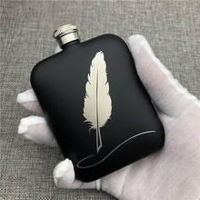 Customized Hip Flask Feather Pen 6 OZ 304 Stainless Steel Flask with Funnle Alcohol Wiskey Vodka Flagon Wine Bottle Whisky Flask 2024 - buy cheap