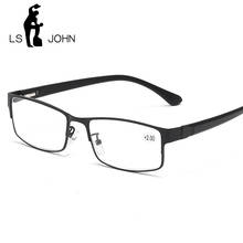 Очки для чтения LS JOHN TR90 для мужчин и женщин, лёгкие пресбиопические аксессуары для дальнего зрения, сверхлегкие, черные, с силой от + 1,0 до + 4,0 2024 - купить недорого
