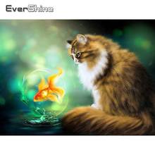 Evershine DIY Diamond Painting Full Drill Square Animal Cross Stitch Diamond Embroidery Sale Cat Rhinestones Pictures Beadwork 2024 - buy cheap