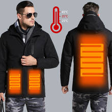 Chaquetas de algodón con calefacción USB para hombre y mujer, rompevientos impermeable para exteriores, senderismo, Camping, Trekking, esquí 2024 - compra barato