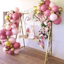 Kit de arco de guirnalda de globos, 101 piezas, Retro, Rosa polvoriento, dorado, rosa, para cumpleaños, Baby Shower, bodas, decoración de fiesta 2024 - compra barato