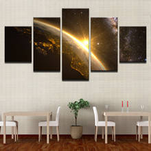 Sun Appear on Earth horizon Painting Art Print on Canvas For Living Room Wall Decor 5 Pieces  Decoration Picture Modular 2024 - buy cheap