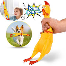 Hot Sell Screaming Chicken Pets Dog Toys Squeeze Squeaky Sound Funny Toy Safety Rubber For Dogs Molar Chew Toys 2024 - buy cheap