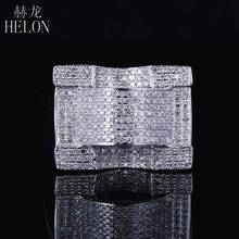 HELON-anillo de compromiso de Plata de Ley 925 con diamantes naturales auténticos, para hombre 2024 - compra barato