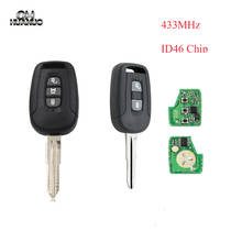 Chave remota fob 2/3 botões para chevrolet captiva 2008-2013 433mhz chip id46 pcf7936 lâmina sem cortes 2024 - compre barato