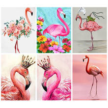 Full Square/Round Drill  Diamond Embroidery  flamingo 5D DIY Diamond Painting Animals Cross Stitch Kit Home Decor Gift 2024 - buy cheap