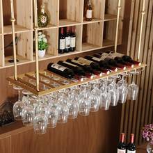 Suporte de vinho suspenso, prateleira de cabeça para baixo, decoração para casa, bar, cabide europeu para vinho 2024 - compre barato