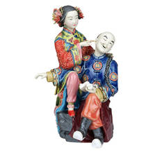 Chinese Style Ceramic Statues Of Ancient Figures Husband And Wife Statue Cassical Crafts Room Decor With Wedding Gifts A1171 2024 - buy cheap