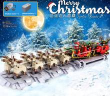 Mould King-bloques de construcción para niños, juguete de ladrillos para armar trineo de Santa Claus, ideal para regalo de Navidad, código 10015, compatible con MOC-32342 2024 - compra barato