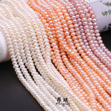 5A High Quality Authentic Natural Freshwater Punch Pearl Loose Beads 5-10MM Pick Size Pearl Spacer Beads For jewelry Making 14'' 2024 - buy cheap