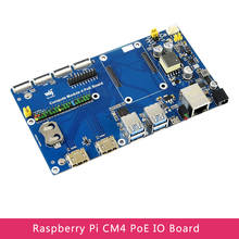 Raspberry Pi компьютерный модуль 4 IO Плата с PoE Gigabit Ethernet RJ45 4x USB 3,2 Gen1 порты Поддержка всех CM4 2024 - купить недорого