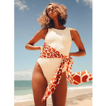 Цельный купальник женский 2021 новый сексуальный бандажный купальник женский купальный костюм на молнии летняя пляжная одежда купальный костюм монокини XL 2024 - купить недорого