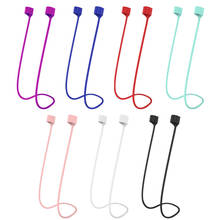 Anti-Lost Silicone Earphone Rope Holder Cable For Apple iphone X 8 7 AirPods Wireless Bluetooth Headphone Neck Strap Cord String 2024 - купить недорого