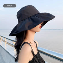 Chapéu japonês de pescador wild, versão coreana, chapéu de sol com aba grande para o verão, proteção solar de alta tecnologia para a orla, com proteção uv, novo, 2021 2024 - compre barato