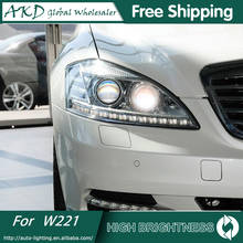 AKD-faros delanteros LED para coche, accesorio para W221, 2006-2012 S300 S400, Ojo de Ángel, haz bajo, Luz De Carretera DRL bi-xenón, lente HID 2024 - compra barato