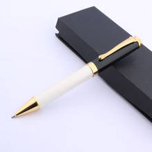 Brand New Metal Pen Jinhao 500 Pearl White With Golden Trim 1.0mm  Black Refill Metal Ballpoint Pen Stationery Office Supplies 2024 - buy cheap