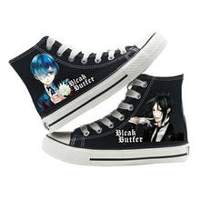 Unisex Anime Cos noctilucent Black Butler Casual Canvas shoes plimsolls rope soled shoes Sneaker 2024 - buy cheap