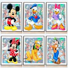 Pintura en lienzo de dibujos animados de Disney, pósteres e impresiones de Mickey Mouse y Pato Donald, imágenes artísticas de pared para guardería, decoración de habitación de niños 2024 - compra barato
