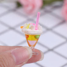1 шт. миниатюрные чашки для мороженого и напитков для кукольного домика, модель для ролевых игр, мини-еда, подходит для игрового домика 2024 - купить недорого