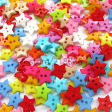 100 pcs 12mm Plastic buttons lovely mini Star 2Holes clothes button for crafts scrapbooking sewing accessories 2024 - buy cheap