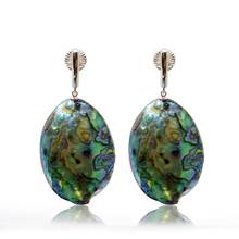 Lii Ji Unique Real 925 Sterling Silver Huge Abalone Shell Earring Boho Big Drop Earring Nice Gift for Women 2024 - buy cheap