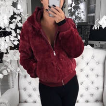 2020 New Faux Fur Women Coat With Hood High Waist Fashion Slim Black Red Pink Faux Fur Jacket Fake Rabbit Fur Coats 2024 - buy cheap