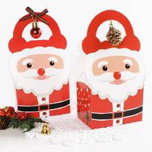 50 шт./лот рождественские мешки для конфет с Санта-Клаусом подарочные коробки для конфет подарочные коробки для гостей Подарочный пакет сувениры для рождественской вечеринки детский подарок декор 2024 - купить недорого