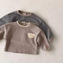 New Baby Sweatshirt Winter Plus Velvet Thick Sweatshirt Tops Long Sleeve Baby Simple Neutral Sweater Toddler Boy Clothes 6M-24M 2024 - buy cheap