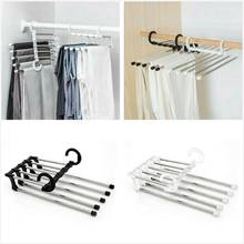 2019 Newest Fashion 5 in 1 Pant rack shelves Stainless Steel Clothes Hangers Multi-functional Wardrobe Hot Sale Magic Hanger 2024 - buy cheap