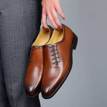 Desai-zapatos de piel auténtica para hombre, calzado de negocios marca, informal, hecho a mano, 2020 2023 - compra barato
