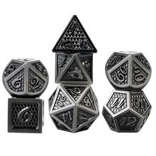 7pcs/set Metal Dice Set RPG MTG DND Metal Polyhedral Dice Role Playing Games 2024 - buy cheap