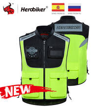 HEROBIKER-Chaqueta reflectante para motocicleta, chaleco de carreras todoterreno para Motocross, chaqueta de conducción nocturna 2024 - compra barato