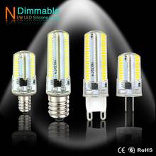 Bombilla LED halógena de silicona, reemplazo de lámpara de araña, G9, G4, regulable, CA 220V, 110V, E14, E17, E11, E12, G8, SMD 3014, 64/152LED 2024 - compra barato