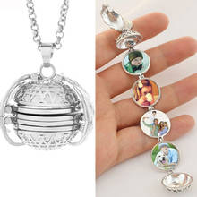 Romantic 4 Photo Pendant Locket Necklace Precious Memory Floating Angel Wings Family Pictures Gift Fashion Jewelry New Arrival 2024 - buy cheap